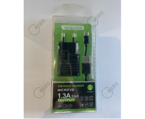 Pack Chargeur Micro USB Noir Emovitel Micro V8